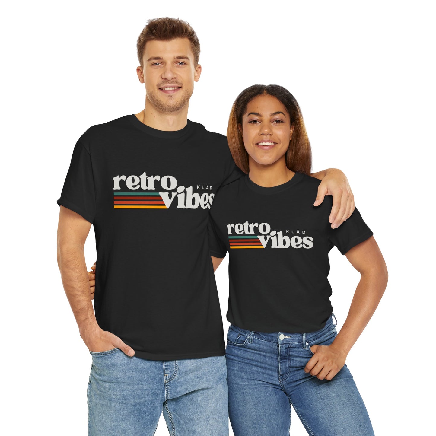 Retro Vibes TShirt - Unisex Heavy Cotton